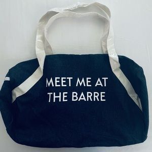 “Meet Me At The Barre” Dark Wash DENIM Workout Bag